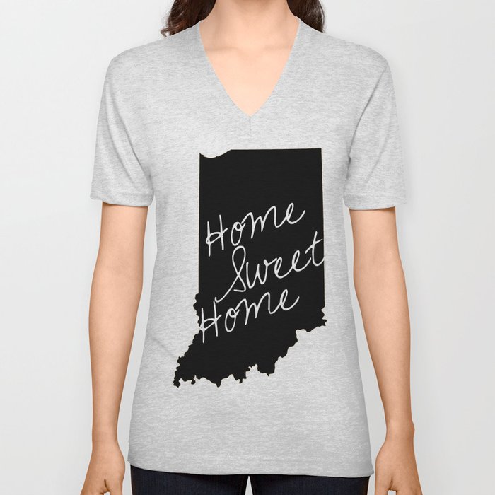 Indiana Home Sweet Home V Neck T Shirt
