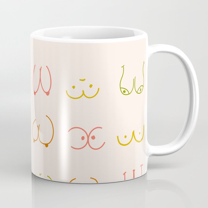 Pastel Boobies Pattern Coffee Mug