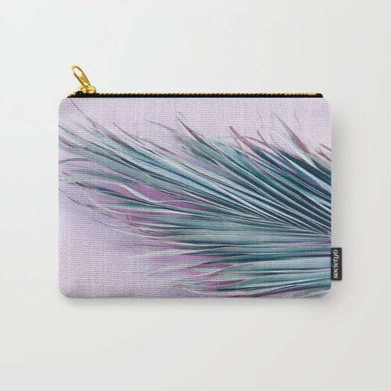 Palm leaf on pink Carry-All Pouch