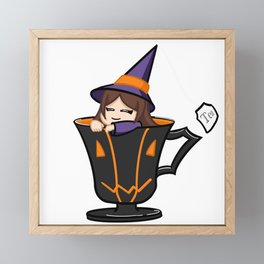 Teacup Witch Framed Mini Art Print