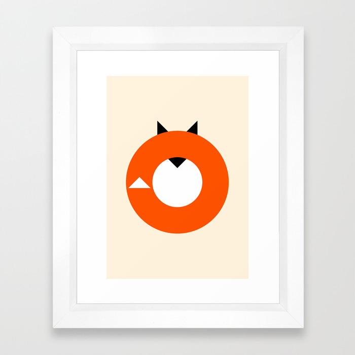 A Most Minimalist Fox Framed Art Print