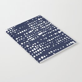 Abstract Spotted Pattern in Navy Blue Notebook