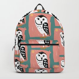 Barn Owl #1 Backpack | Kids, Graphicdesign, Children, Nursery, Dawn, Barn, Birds, Pattern, Wildlife, Digital 