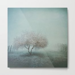 Blurred Hope Metal Print | Landscape, Tree, Vineyard, Blossom, White, Graphicdesign, Other, Abstract, Vinyard, Soft 