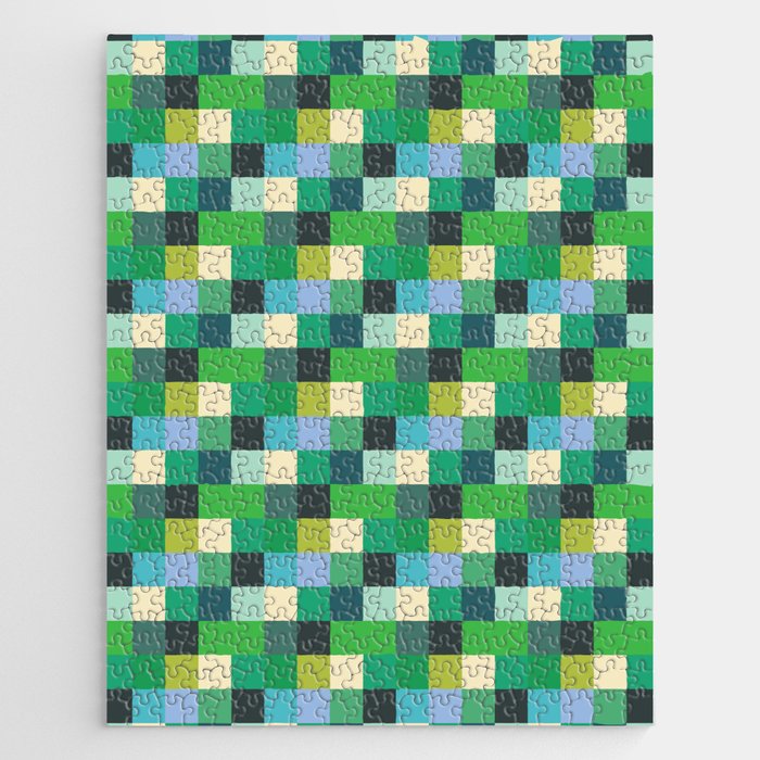 The Grass is Greener - Checker Print Jigsaw Puzzle