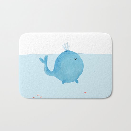 The Enigmatic Pudding Whale Bath Mat