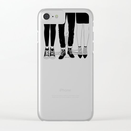 Love Triangle Clear iPhone Case