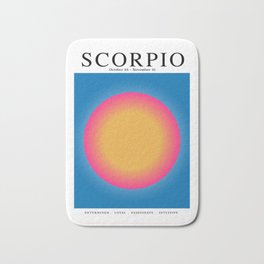 Scorpio - Astrology Zodiac Aura Gradient Bath Mat | Aura, Constellations, Graphicdesign, Star Sign, Quote, Circle, Astrology, Zodiac, Scorpio, Horoscope 