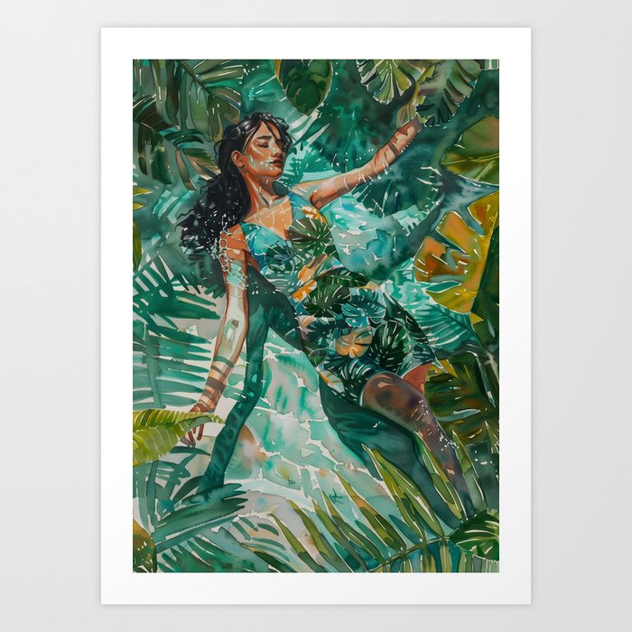 Emerald Oasis: Tropical Serenity Art Print