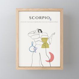 Scorpio Zodiac Sign Design Framed Mini Art Print