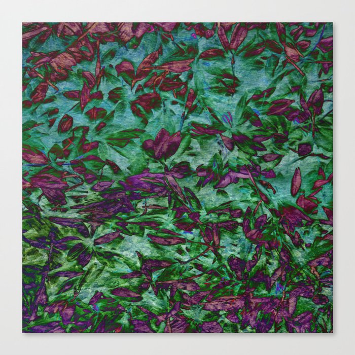 magenta green floral fairy bed Canvas Print