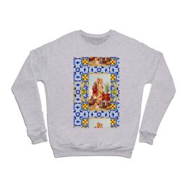 Italian,Sicilian art,majolica,tiles,baroque art Crewneck Sweatshirt