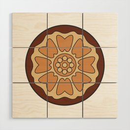 White Lotus Tile Wood Wall Art