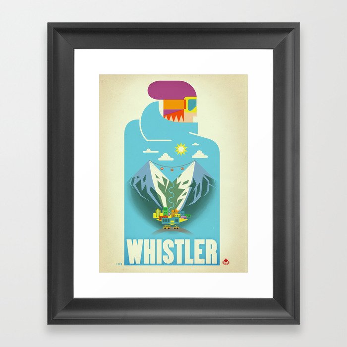 Vintage Whistler "Blue Bird" Travel Poster Framed Art Print