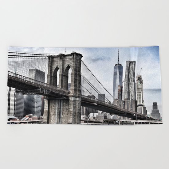 Brooklyn Bridge Beach Towel