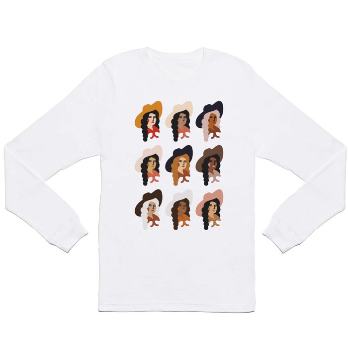 Multi Culture Cowgirl Long Sleeve T Shirt