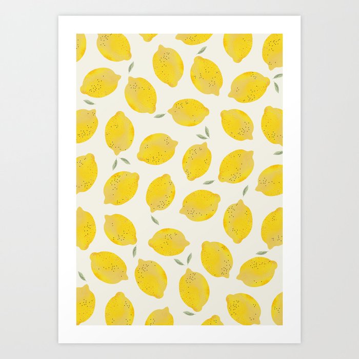 LEMON Art Print by KIND OF STYLE | Society6