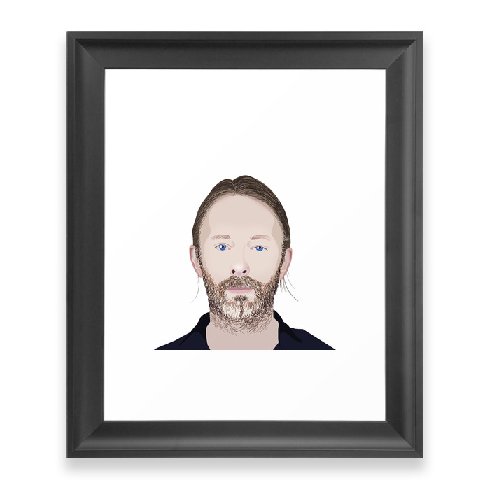 Thom Yorke Vector Framed Art Print by geerganapetrova