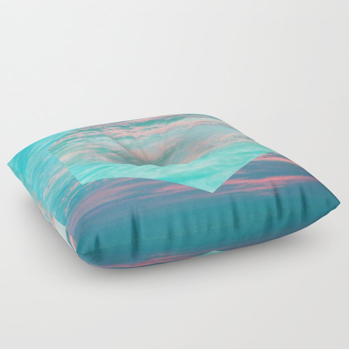 An underwater sunset Floor Pillow