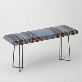 Blue and Brown Square Pattern Bench