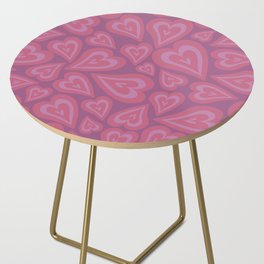 Retro Swirl Love - Pink purple  Side Table