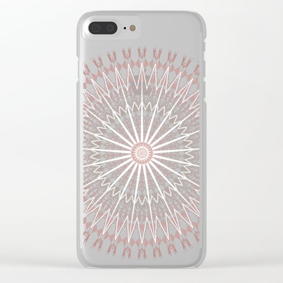 Rose Geometric Mandala Clear iPhone Case