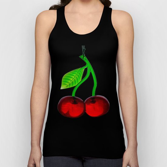 Retro cherry details Unisex Tank Top