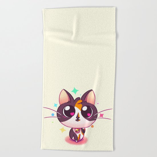 Kitty Love Beach Towel