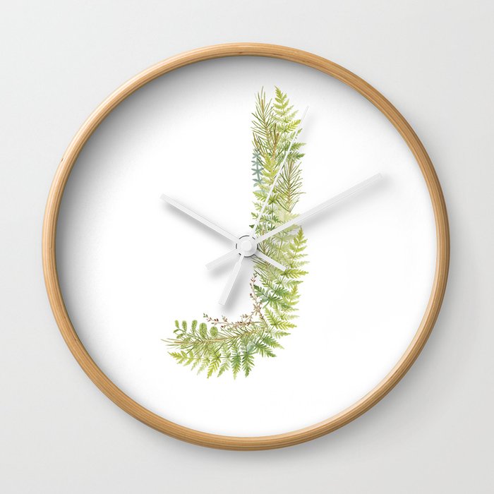 Letter J Wall Clock By Inkberryprint Society6