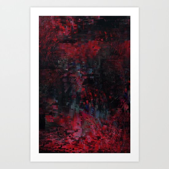 Blackredblue Art Print