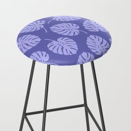 Very Peri Monstera pattern Bar Stool