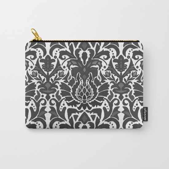 Aya damask mono Carry-All Pouch