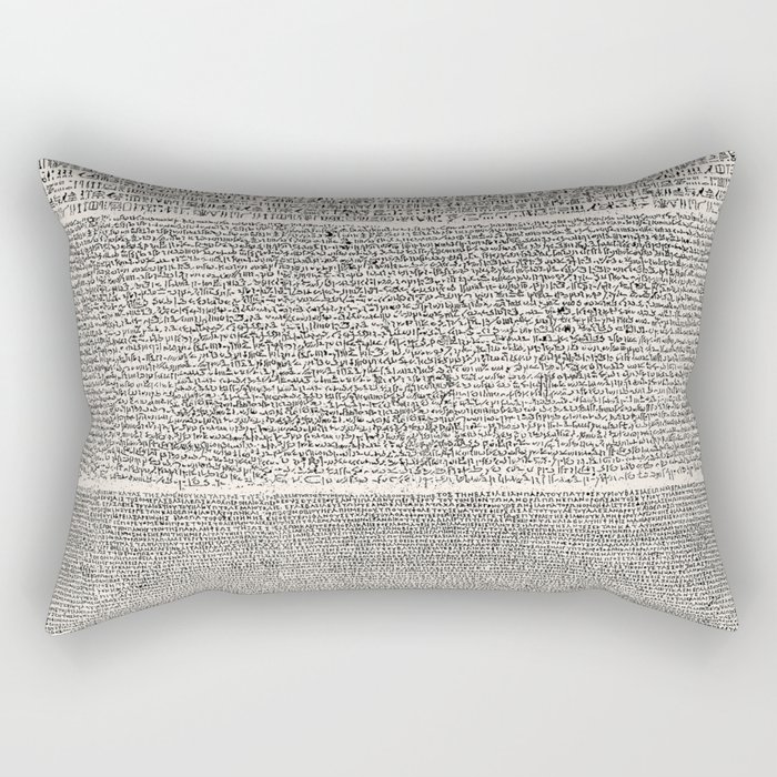The Rosetta Stone // Antique White Rectangular Pillow