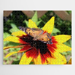 Painted Lady Butterfly in the Garden 2 Jigsaw Puzzle