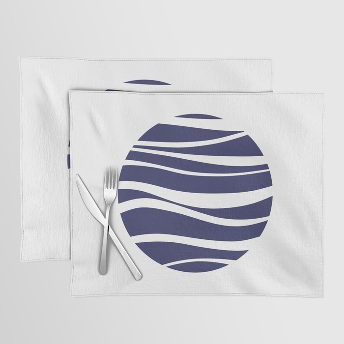 Deep Sea - Blue Abstract Minimalistic Art Design Pattern Placemat