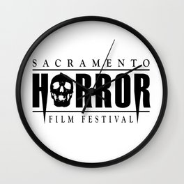 Sacramento Horror Film Festival Black Logo Wall Clock