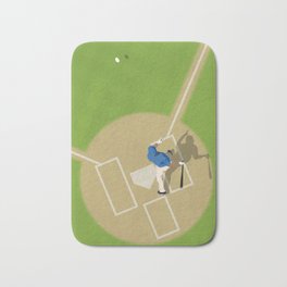 Baseball Player From Above  Bath Mat | Green, Aerial, Sport, Game, From Above, Graphicdesign, Baseball Player, Playing, Foul Line, Softball 