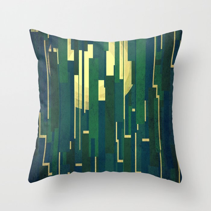 Night in the swamps Throw Pillow