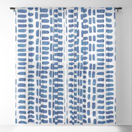 Abstract rectangles - dark blue Sheer Curtain
