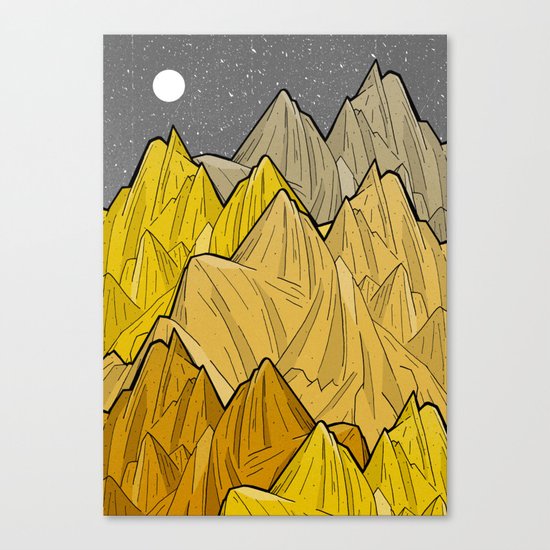 The Golden Mountains Canvas Print