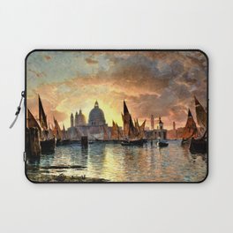 Modified Remastered Historical painting Santa Maria della Salute, Sunset by William Stanley Haseltine Laptop Sleeve