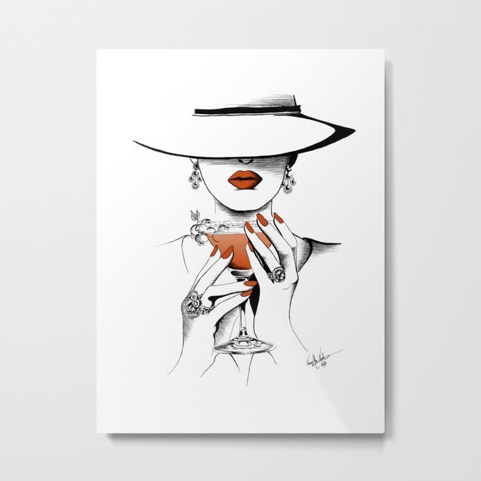 Lady In The Hat Metal Print