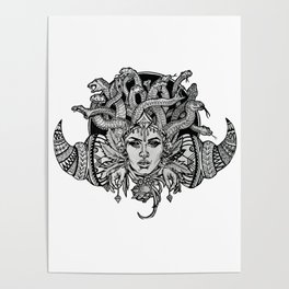 Medusa Mandala Poster
