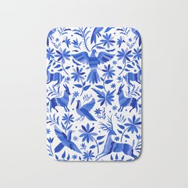Mexican Otomí Design in Deep Blue by Akbaly Bath Mat | Mexicanstyle, Colorfulart, Graphicdesign, Heartlovers, Otomiart, Mexicanembroidery, Pinterest, Folklore, Mexicanart, Colorfulflowers 