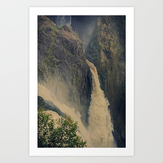 Barron Falls in retro style Art Print