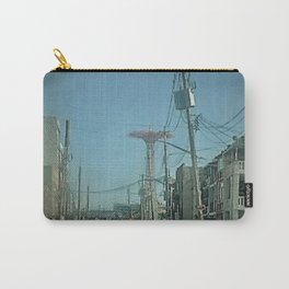 Street View of Coney Island Parachute Carry-All Pouch