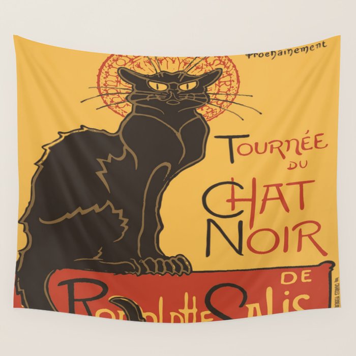 Tournee Du Chat Noir De Rodolphe Salis Vector Wall Tapestry By Taiche