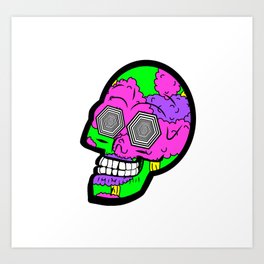 Psych Skull Art Print
