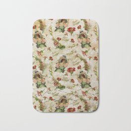 My Easter Lady Collage Watercolor Bath Mat
