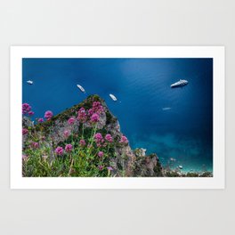 Ocean Yachts Aerial Capri Art Print